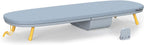 Pocket Folding Tabletop Ironing Board with Iron Holder and wall mount, Compact Space-Saving , Grey/Yellow