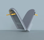 Pocket Folding Tabletop Ironing Board with Iron Holder and wall mount, Compact Space-Saving , Grey/Yellow