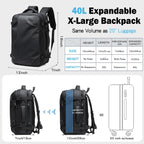 vacuum compression backpack travel with Portable Electric Vac Pump,Vacpack,Pocket Air Pump, 45L Expandable 60L Airback (with Vacuum pump)