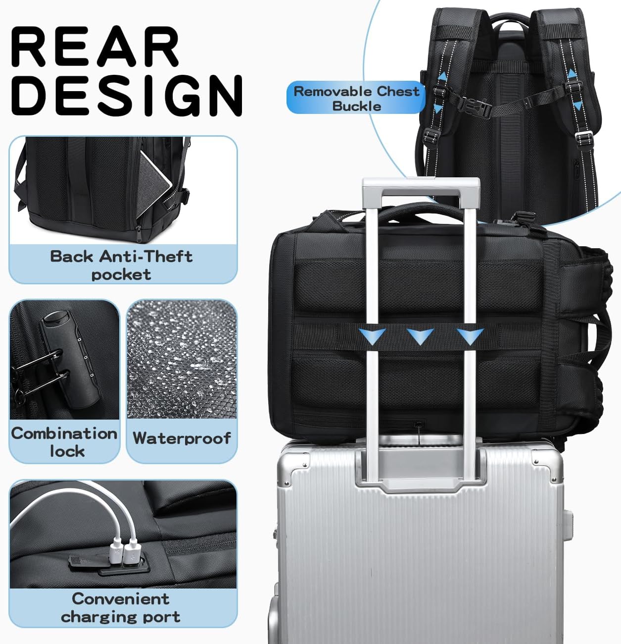 vacuum compression backpack travel with Portable Electric Vac Pump,Vacpack,Pocket Air Pump, 45L Expandable 60L Airback (with Vacuum pump)