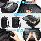 vacuum compression backpack travel with Portable Electric Vac Pump,Vacpack,Pocket Air Pump, 45L Expandable 60L Airback (with Vacuum pump)