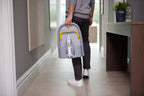 Pocket Folding Tabletop Ironing Board with Iron Holder and wall mount, Compact Space-Saving , Grey/Yellow