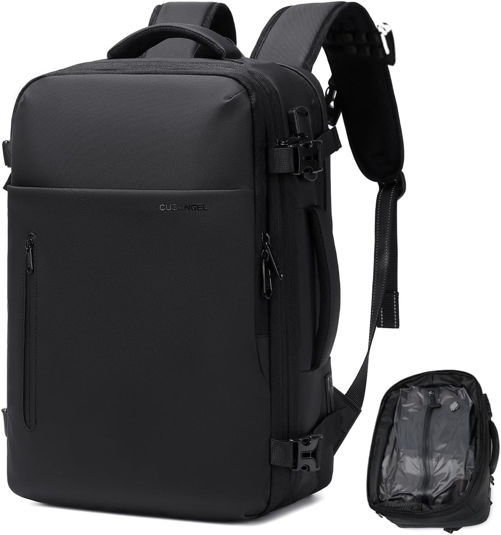 vacuum compression backpack travel with Portable Electric Vac Pump,Vacpack,Pocket Air Pump, 45L Expandable 60L Airback (with Vacuum pump)