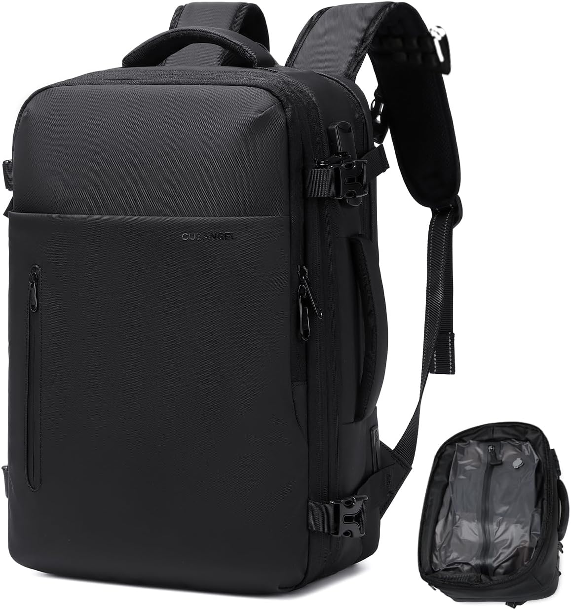 vacuum compression backpack travel with Portable Electric Vac Pump,Vacpack,Pocket Air Pump, 45L Expandable 60L Airback (with Vacuum pump)